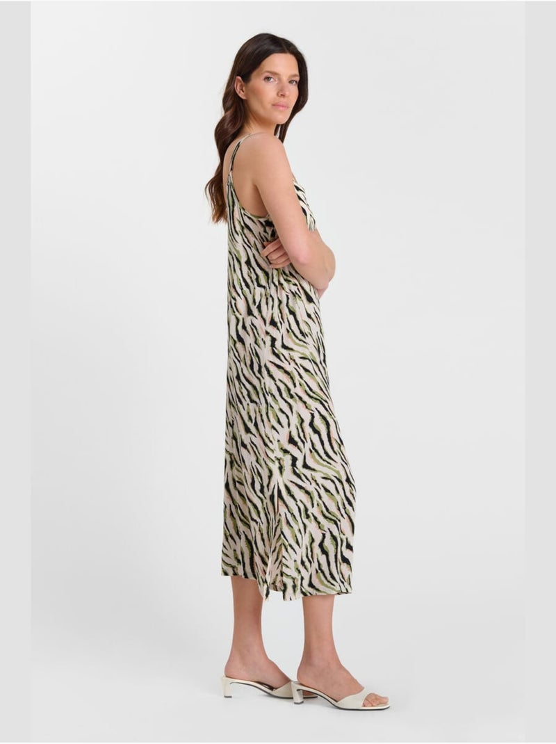 Vestido largo recto ZEBRAKA Multicolor - Kiabi
