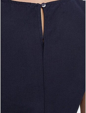 Vestido largo sin mangas con cuello redondo y forma de a hiccup