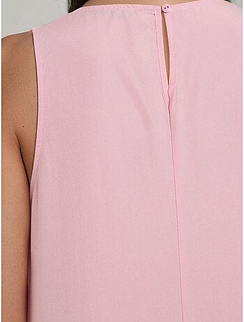 Vestido largo sin mangas con cuello redondo y forma de a hiccup