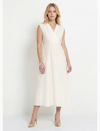 Vestido largo sin mangas con escote corazón - Afibel