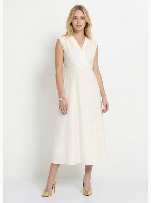 Vestido largo sin mangas con escote corazón - Afibel - Kiabi