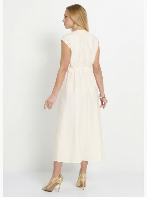 Vestido largo sin mangas con escote corazón - Afibel - Kiabi