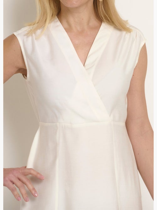 Vestido largo sin mangas con escote corazón - Afibel - Kiabi
