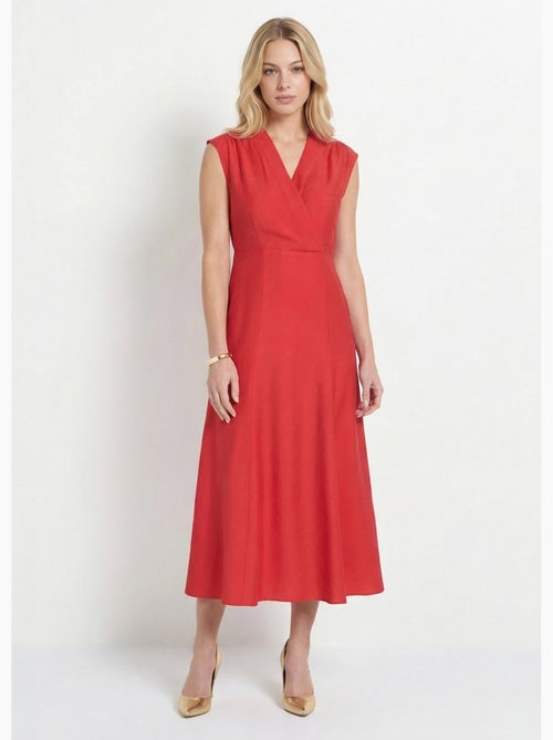 Vestido largo sin mangas con escote corazón - Afibel - Kiabi