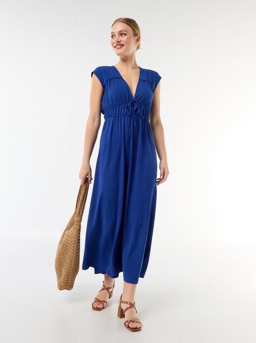 Vestido largo sin mangas con nudo - Kiabi