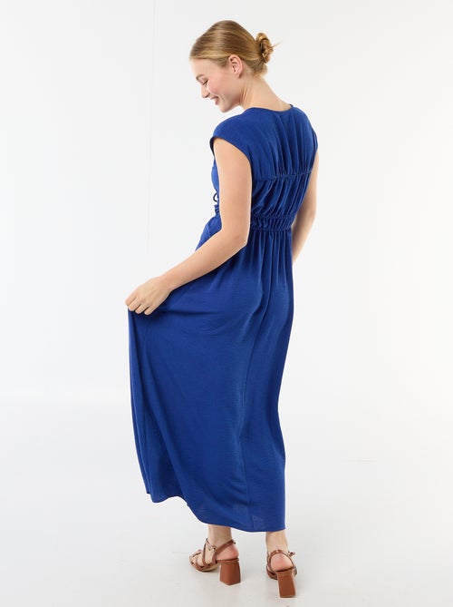 Vestido largo sin mangas con nudo - Kiabi