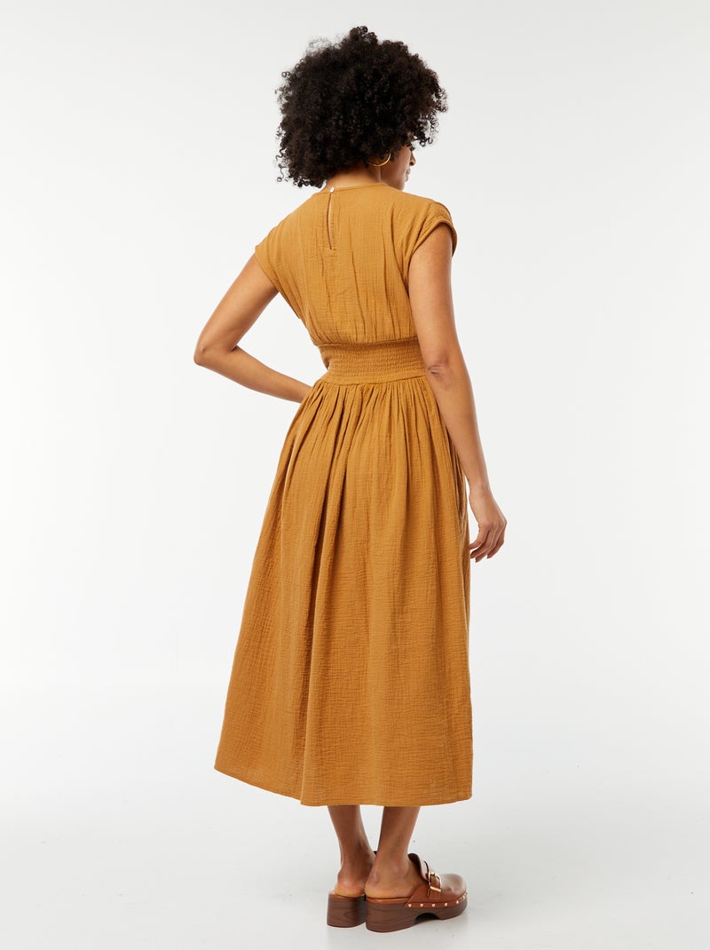 Vestido largo sin mangas Marron - Kiabi