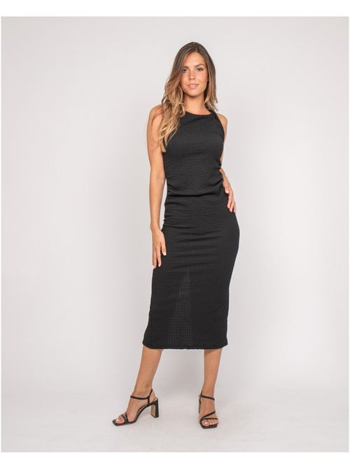Vestido largo sin mangas texturizado IZAK - Kiabi