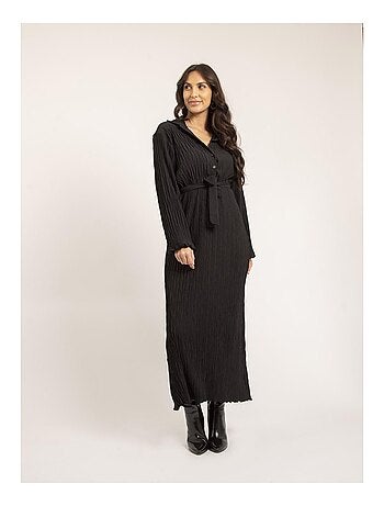 Vestido largo texturizado IROLISA