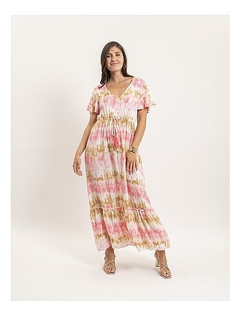 Vestido largo tie dye ITESSIA