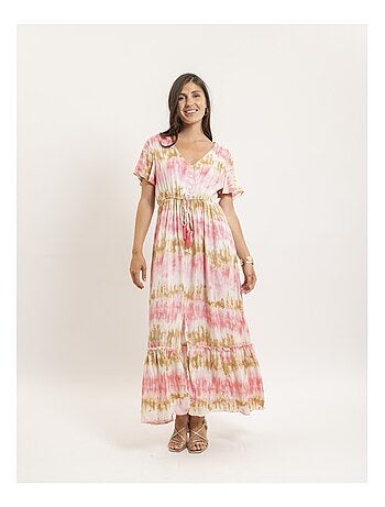 Vestido largo tie dye ITESSIA