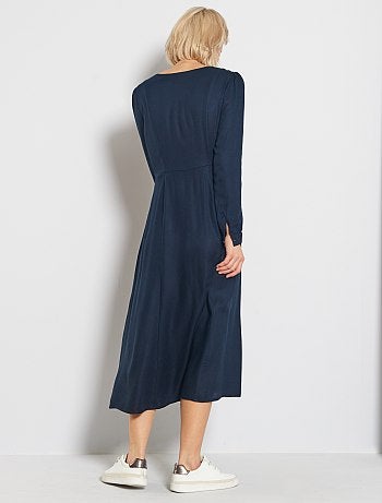 Vestido largo vaporoso - Kiabi