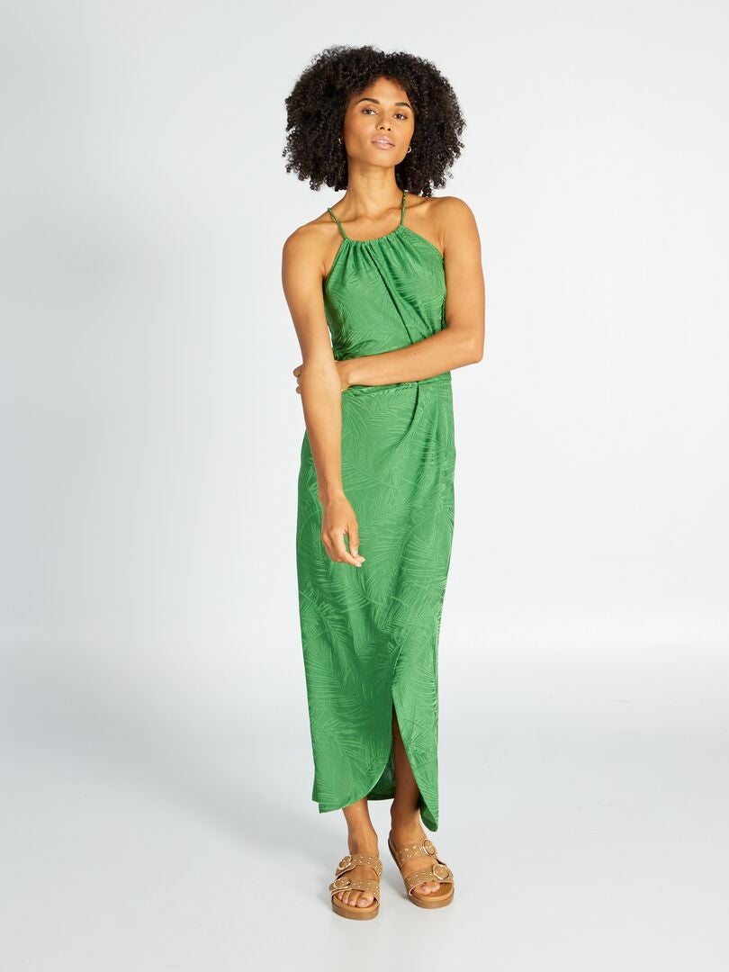 Vestido largo verde - Kiabi