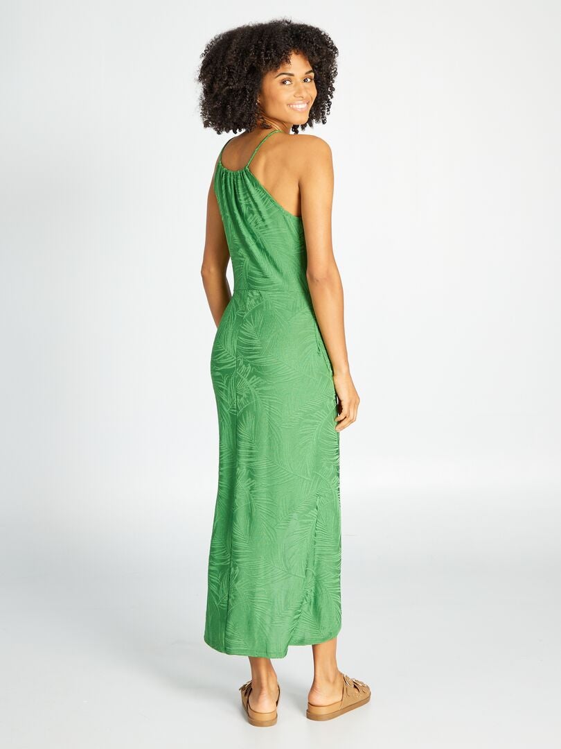 Vestido largo verde - Kiabi