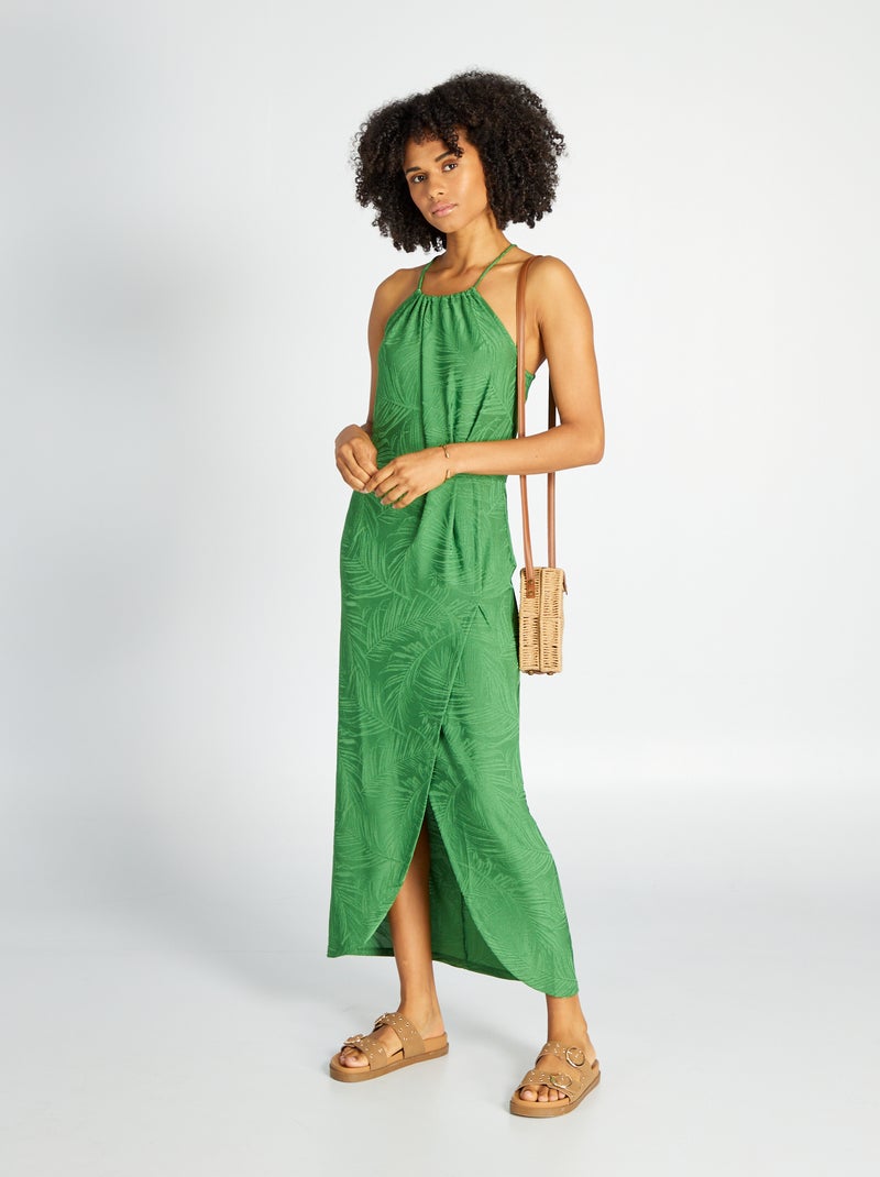 Vestido largo verde - Kiabi