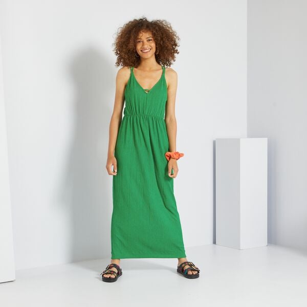 Vestido largo Mujer talla 34 a 48 - verde - Kiabi - 18,00€