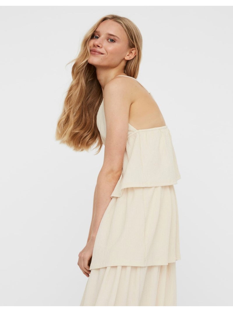 Vestido largo Vero Moda Blanco - Kiabi