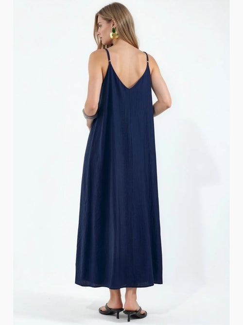 Vestido lencero maxi liso para mujer busem - Kiabi