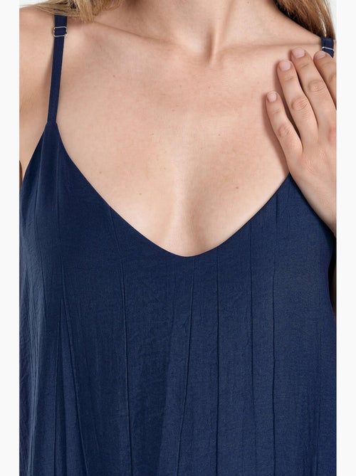 Vestido lencero maxi liso para mujer busem - Kiabi