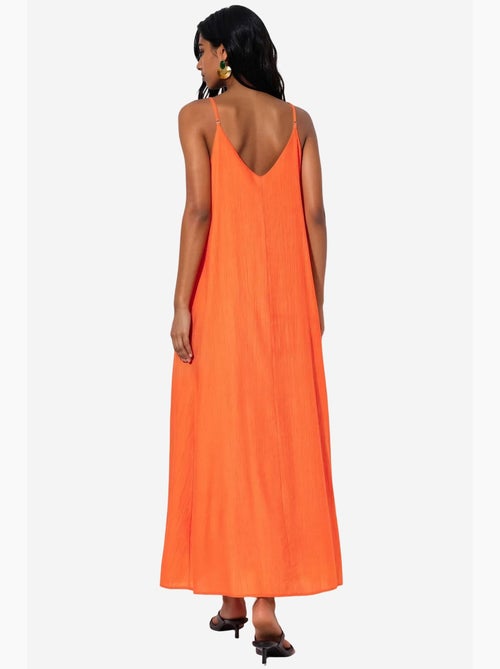 Vestido lencero maxi liso para mujer busem - Kiabi
