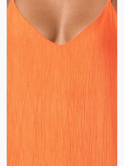 Vestido lencero maxi liso para mujer busem - Kiabi
