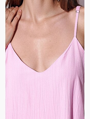 Vestido lencero maxi liso para mujer busem