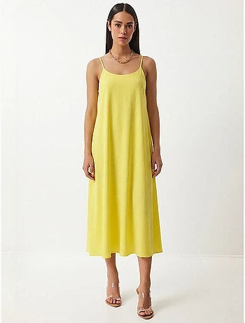 Vestido lencero midi de popelina de algodón istanbul
