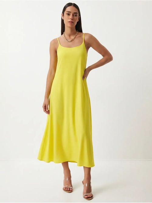 Vestido lencero midi de popelina de algodón istanbul - Kiabi Vestido lencero midi de popelina de algodón istanbul - Kiabi