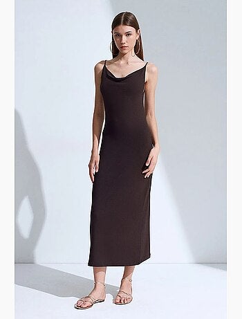 Vestido lencero midi sin mangas dilvin
