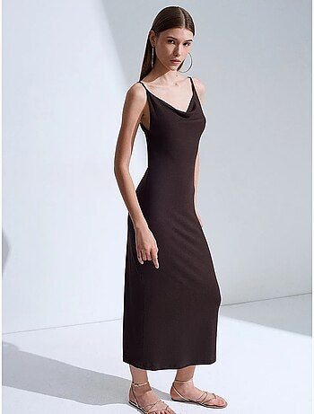 Vestido lencero midi sin mangas dilvin
