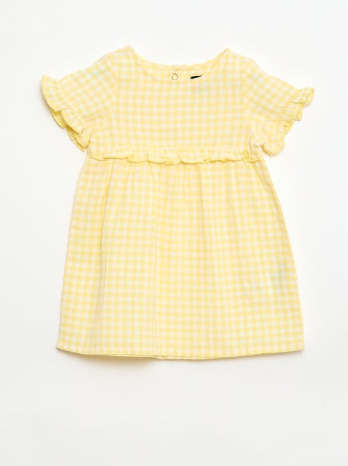 Vestido ligero con mangas cortas con volantes - Kiabi