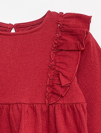 Vestido ligero de manga larga con estampado