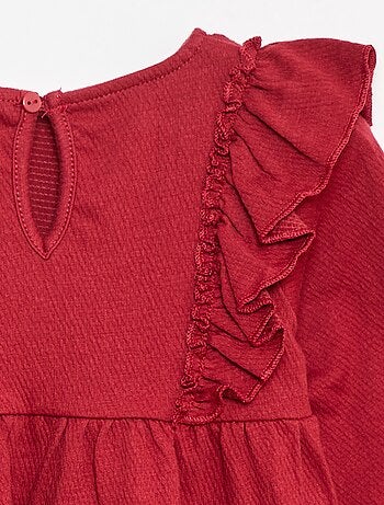 Vestido ligero de manga larga con estampado