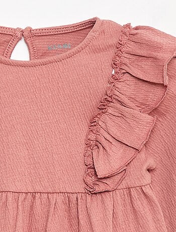 Vestido ligero de manga larga con estampado