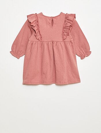 Vestido ligero de manga larga con estampado