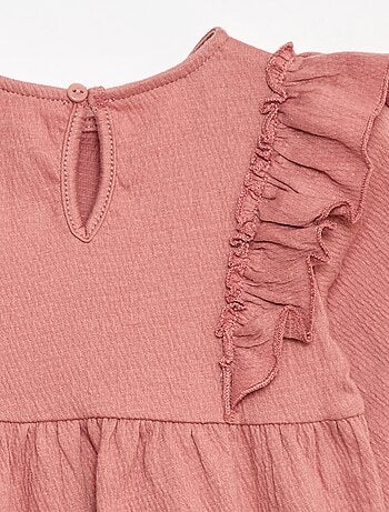 Vestido ligero de manga larga con estampado