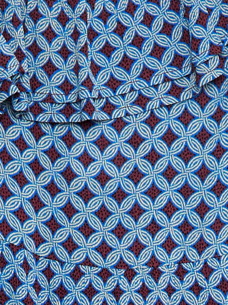 Vestido ligero de tirantes y volantes liso Purpura - Kiabi