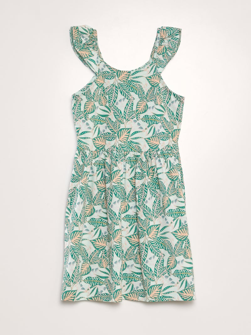 Vestido ligero estampado VERDE - Kiabi