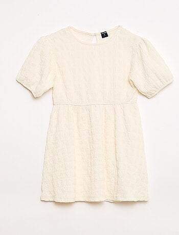 Vestido ligero liso de manga corta