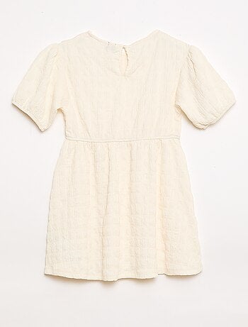 Vestido ligero liso de manga corta