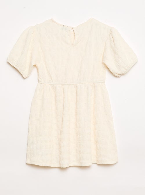 Vestido ligero liso de manga corta - Kiabi