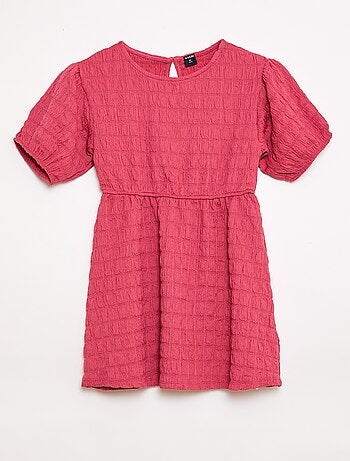 Vestido ligero liso de manga corta