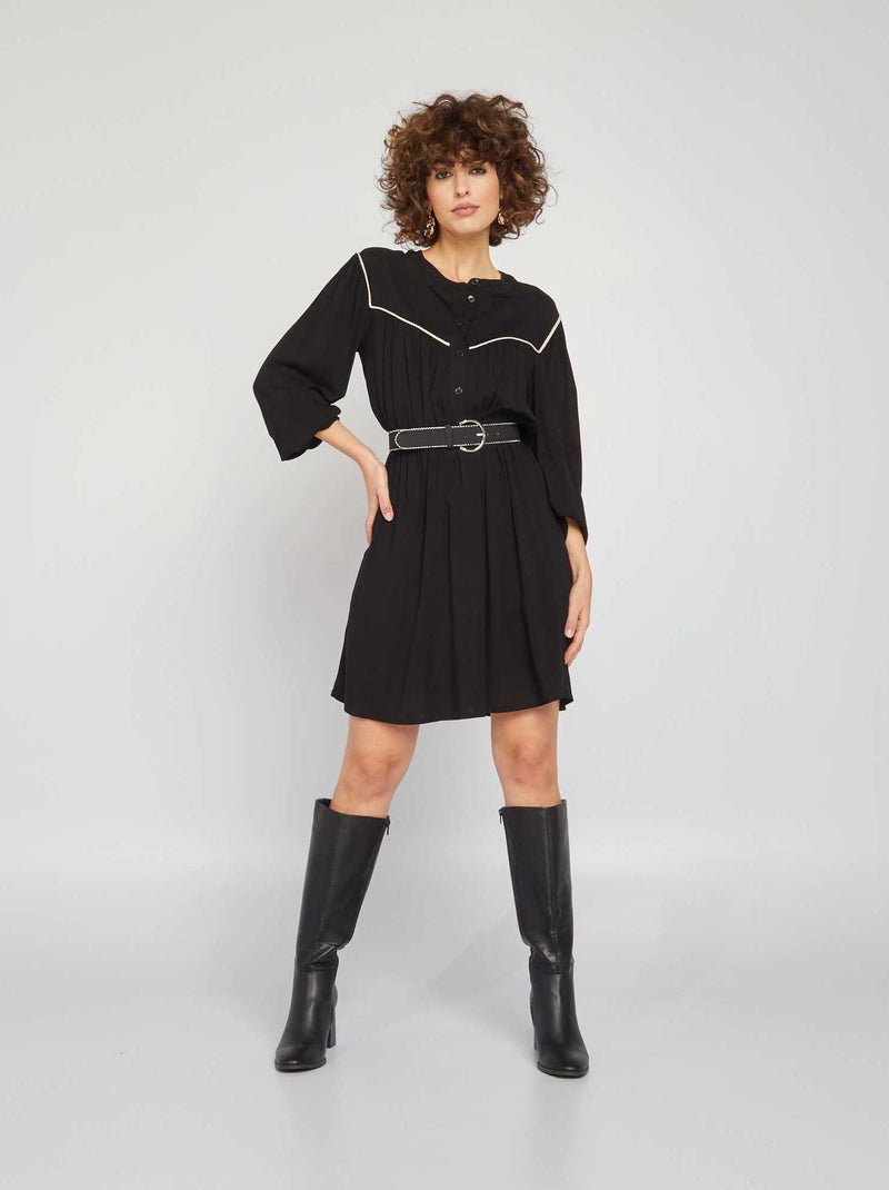 Vestido ligero negro - Kiabi