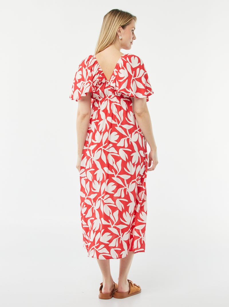 Vestido ligero premamá Rojo - Kiabi