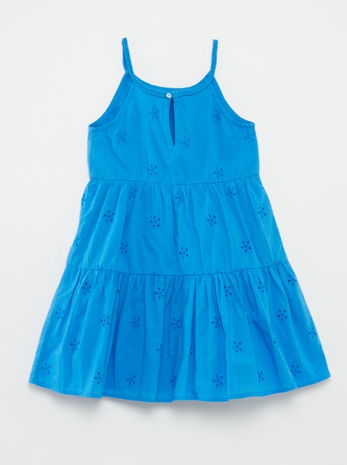 Vestido liso con tirantes trenzados - Kiabi