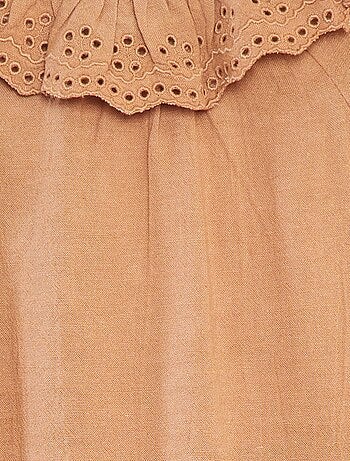 Vestido liso de manga corta + diadema - 2 piezas