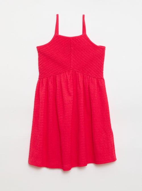 Vestido liso de tirantes finos - Kiabi