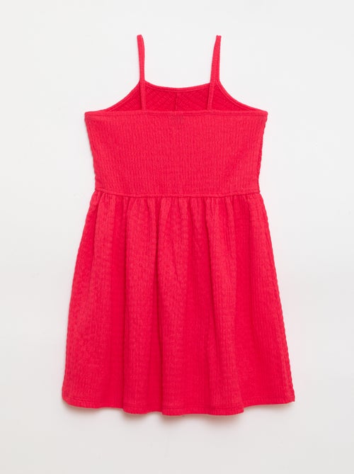 Vestido liso de tirantes finos - Kiabi
