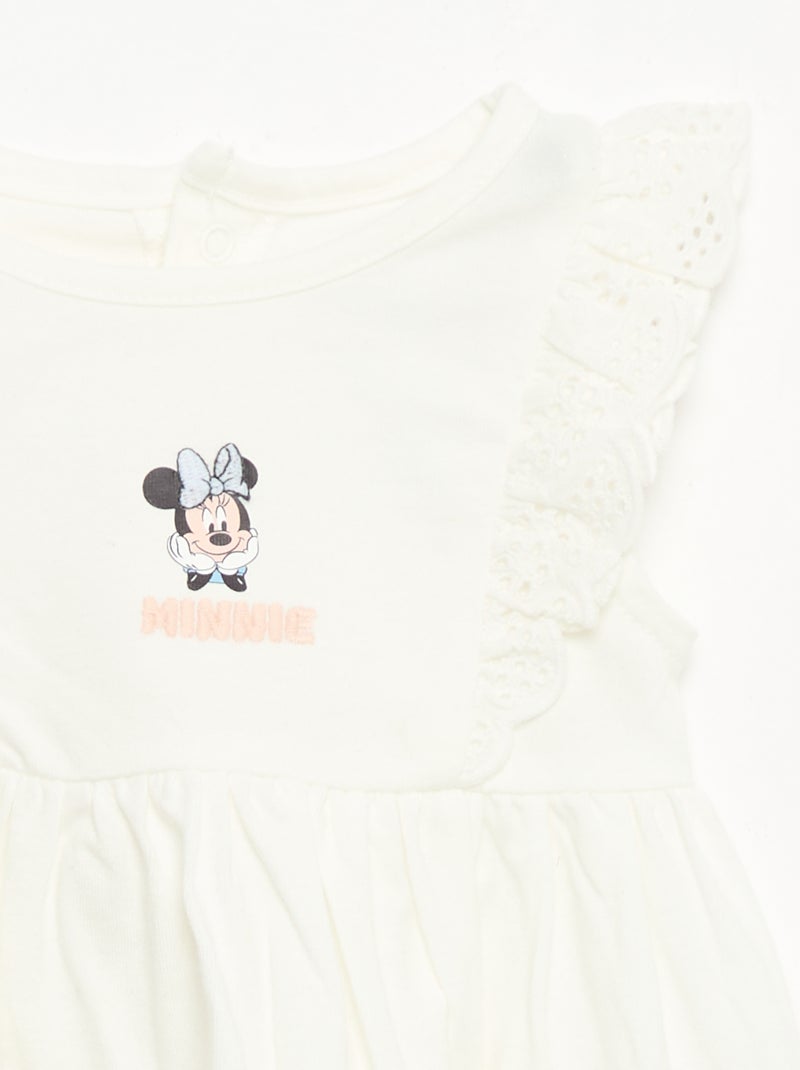 Vestido liso 'Disney' sin mangas con volante en el canesú Blanco - Kiabi