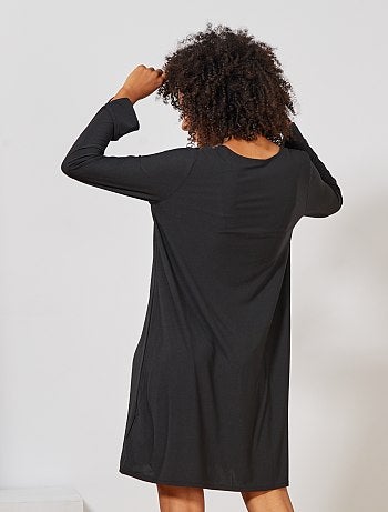 Vestido liso elástico - Kiabi